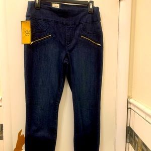 Rock & Republic Fever Skinny Stretch She Don’t Play Pull on Leggings Size 10 New